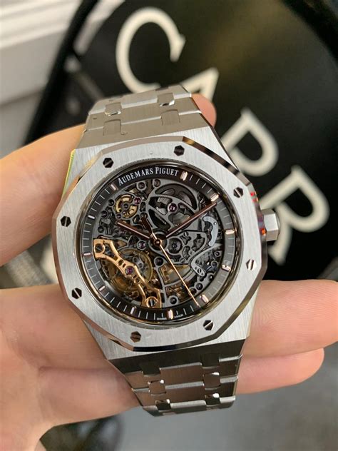 black audemars piguet royal oak skeleton|Audemars Piguet skeleton price.